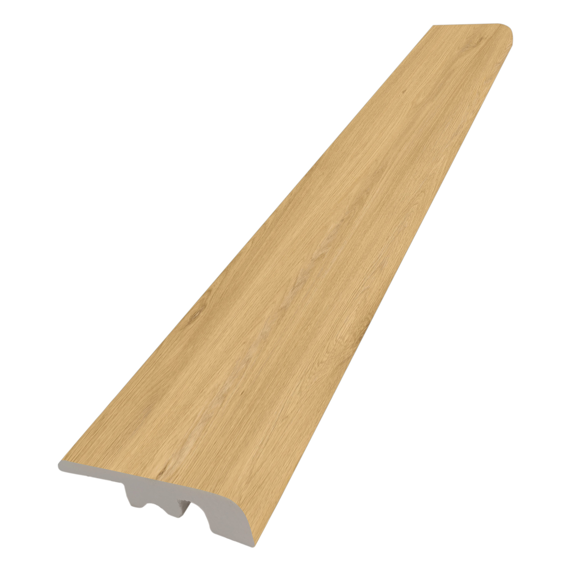 Bambino Series BB-X-E End Cap, 94-1/2 in L, 1.378 in W, 0.394 in Thick, SPC, Timber Glaze